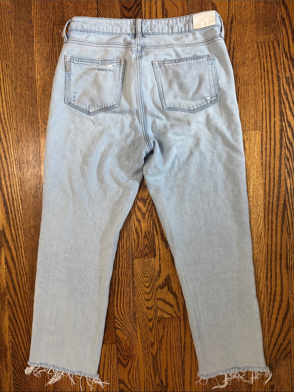 PAIGE Noella Cropped Patchwork Jeans SZ 28 - Picture 8 of 10